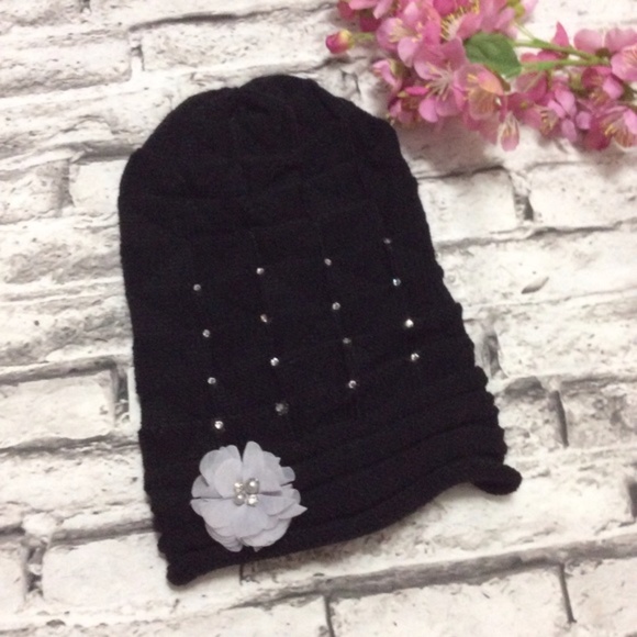 🌺 BEANIE HIPSTER BOHO FLOWER FLORAL CAP TRENDY BLING BAGGY RUSTIC CUSTOM KIND - Picture 2 of 8